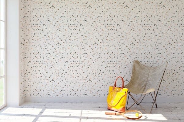 Papel De Parede Granilite Terrazzo Claro Lavável - 1