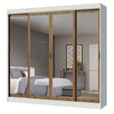 Ver imagem 3 de Guarda-roupa Casal Madesa Austin 4 Portas de Correr de Espelho 3 Gavetas