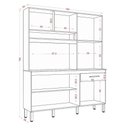 Ver imagem 4 de Kit Cozinha Compacta Siena 2000446 6 Portas 1 Gaveta MDP MDF 160cm Aramóveis