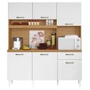 Ver imagem 1 de Kit Cozinha Compacta Siena 2000446 6 Portas 1 Gaveta MDP MDF 160cm Aramóveis