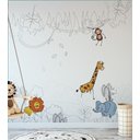 Ver imagem 1 de Papel de Parede Desenhos Amiguinhos Safári