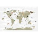 Ver imagem 3 de Papel de Parede Painel Mapa Mundi Verde