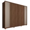 Guarda Roupa Grande Casal 6 Portas 4 Gavetas Marrom Next - 1