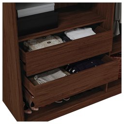 Guarda Roupa Grande Casal 6 Portas 4 Gavetas Marrom Next - 6