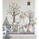 Ver imagem 3 de Papel De Parede Painel Animais Da Tribo Floresta