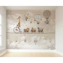 Ver imagem 1 de Papel De Parede Infantil Safari Trenzinho Balões Verde