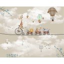 Ver imagem 2 de Papel De Parede Infantil Safari Trenzinho Balões Verde