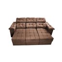 Ver imagem 5 de Sofa Itália 2,40 Mts Retrátil e Reclinavel Tecido Suede Castor - Cama InBox
