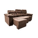 Ver imagem 7 de Sofa Itália 2,40 Mts Retrátil e Reclinavel Tecido Suede Castor - Cama InBox
