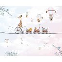 Ver imagem 2 de Papel De Parede Infantil Safari Trenzinho Balões Menino e Menina