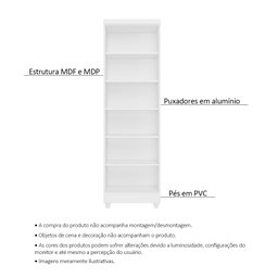 Armário Lavanderia Multiuso Isabela 2 Portas Branco - Saga Decor - 3