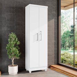 Armário Lavanderia Multiuso Isabela 2 Portas Branco - Saga Decor - 2