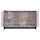 Ver imagem 7 de Balcao Buffet 160 Cm Copacabana Preto Off White Nogueira Real Colibri