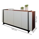 Ver imagem 3 de Balcao Buffet 160 Cm Copacabana Preto Off White Nogueira Real Colibri