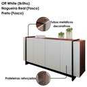 Ver imagem 6 de Balcao Buffet 160 Cm Copacabana Preto Off White Nogueira Real Colibri