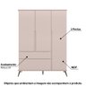 Guarda Roupa Infantil Melinda com 3 Portas - Rosa - 2