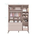 Ver imagem 4 de Guarda Roupa Infantil Melinda com 3 Portas - Rosa