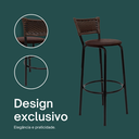 Ver imagem 4 de Kit 5 Banquetas para Cozinha Banco Alto Junco Argila Balcão Ilha Bancada Bares Piscina Área Gourmet