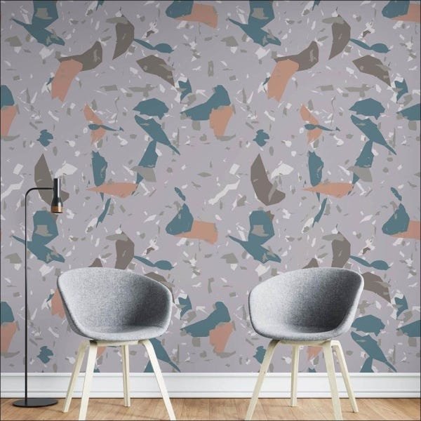 Papel de Parede Granelite Colorido - 0,50cm x 2,50M - 1