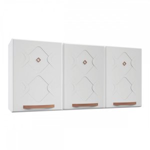 Armário Aéreo Cozinha em Aço Mirage New 3 Portas Branco - Telasul