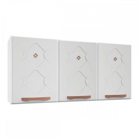 Armário Aéreo Cozinha em Aço Mirage New 3 Portas Branco - Telasul
