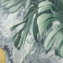 Ver imagem 7 de Papel de Parede Estampado Folhagem Azul e Verde com Glitter Vinilico Lavável+cola