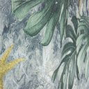 Ver imagem 3 de Papel de Parede Estampado Folhagem Azul e Verde com Glitter Vinilico Lavável+cola