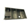 Cuba Dupla Com Válvula Para Cozinha Inox 40x40 Moderna + Canal Equipado AJL STORE Cuba dupla c/ cana - 1