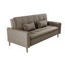 Ver imagem 1 de Sofá Cama 3 Lugares Casal Premium Reclinável com Almofadas 2,06 Larg Donna Matrix