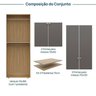 Módulo 70x180 4 Portas 1 Kit Prateleira Frame CabeCasa MadeiraOriginals - 3