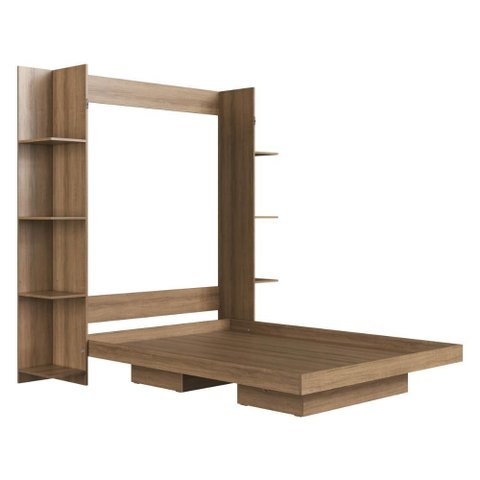 Cama de Casal Articulada com Estante para Colchão 188x138cm Multimóveis Cr40141 Mel