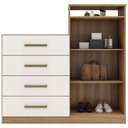 Ver imagem 6 de Comoda Sapateira 2 Portas 4 Gavetas 4270 Amendola Off White Demobile