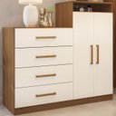 Ver imagem 2 de Comoda Sapateira 2 Portas 4 Gavetas 4270 Amendola Off White Demobile