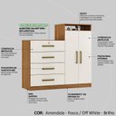 Ver imagem 4 de Comoda Sapateira 2 Portas 4 Gavetas 4270 Amendola Off White Demobile