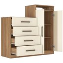 Ver imagem 5 de Comoda Sapateira 2 Portas 4 Gavetas 4270 Amendola Off White Demobile