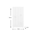 Ver imagem 4 de Guarda Roupa Astro 4.2 + Cômoda Astral Branco - Demóbile
