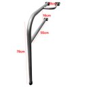 Ver imagem 6 de Barra Apoio Suporte Lado Esquerdo de Aço P/ Vaso Sanitário Segurança Idoso Prata