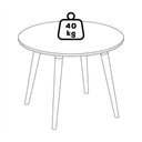 Ver imagem 3 de Mesa de Jantar Dani 4 Lugares Redonda Tampo MDF 109cm Cinamomo Milani Movelaria