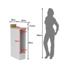 Ver imagem 3 de Balcão Nicho com Tampo e com Rodapé Cozinha 20cm TM4309 MDF Grazi Branco/Carvalho Tropical