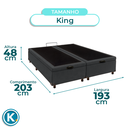 Ver imagem 4 de Cama Box Bau King Blindado Nature Cinza 193x203