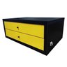 Suporte Monitor 2 Gavetas com Chave Preto Amarelo Auto Brilh - 1