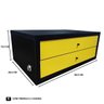 Suporte Monitor 2 Gavetas com Chave Preto Amarelo Auto Brilh - 6