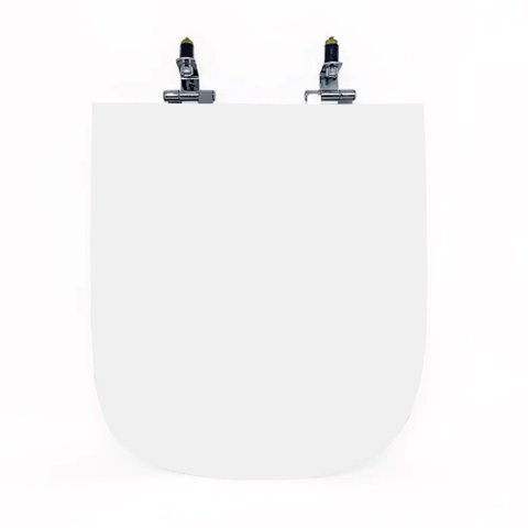 Assento Sanitário Poliéster para Louça Axis (deca) Super Luxo Cromado (reb. Oculto) Branco