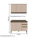 Ver imagem 4 de Cozinha Compacta Connect 6 Portas 2 Gavetas 100% Mdf Duna/cristai - Henn