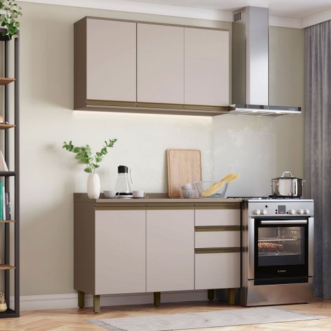 Cozinha Compacta Connect 6 Portas 2 Gavetas 100% Mdf Duna/cristai - Henn