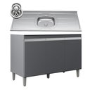 Ver imagem 1 de Balcão de Cozinha com Pia Inox 120cm 3 Portas Manu Cinza - Ajl Móveis