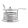 Açucareiro Vidro Tampa Colher Aço Inoxidável 200ml Alça Inox Resistente Elegante Cozinha Açú - 2