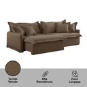 Ver imagem 5 de Sofá Cama Leona Retrátil e Reclinável 230 Cm Braço 15 Cm Meu Sofá Online