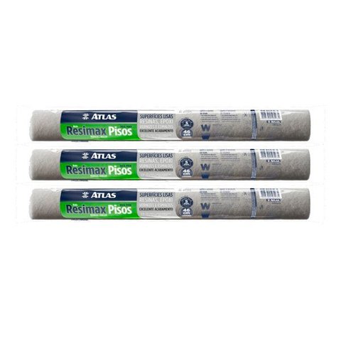 3 Rolo Big Resimax Epóxi Resina Piso Alto Rendimento 46cm