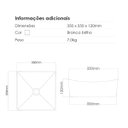 Ver imagem 3 de Cuba de Apoio Quadrada Branca 34cm Itapuã Peq. Def - Itapua